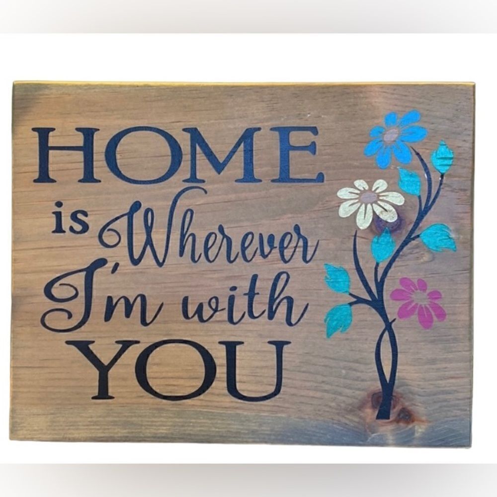 CUSTOM Made Wood Sign Home Quote - Love by Me - 12x12